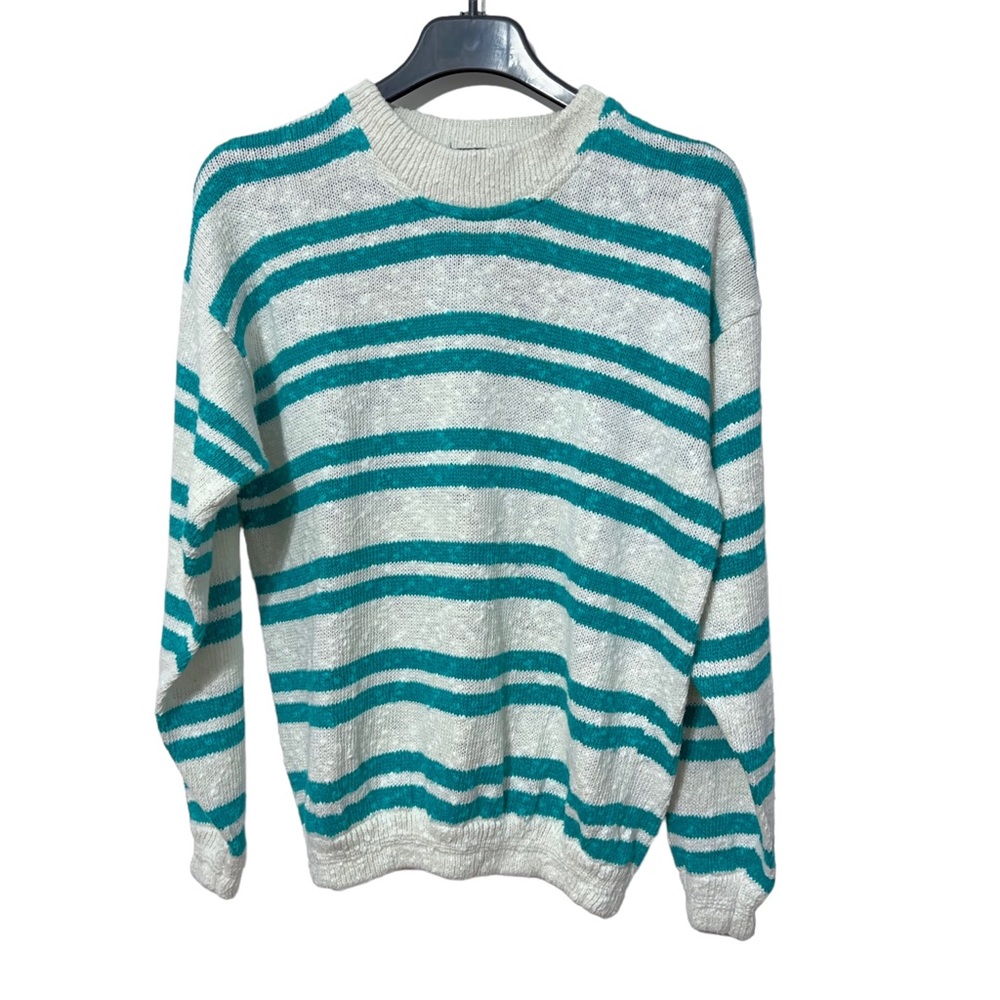 Vintage Weekends Mens Linen Striped Sweater